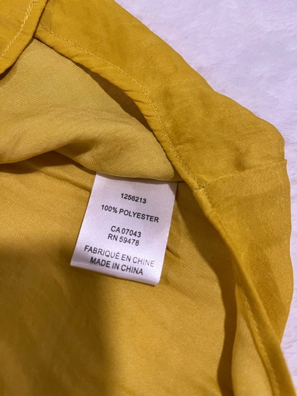 Cupcakes and Cashmere Mustard Yellow Ruffle Neck Blouse - Size S - Picture 4 of 6